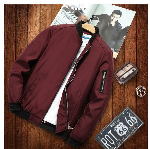 W&W Mode | Herren Ubergangsjacke Mit Reißverschluss Am Armel