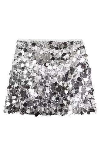 W&W Mode | Rosiedress Elastischer Bund Pailletten Minirock