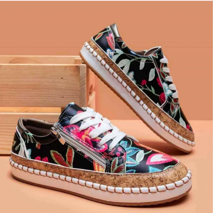 W&W Mode - Orthopädische Florale Turnschuhe