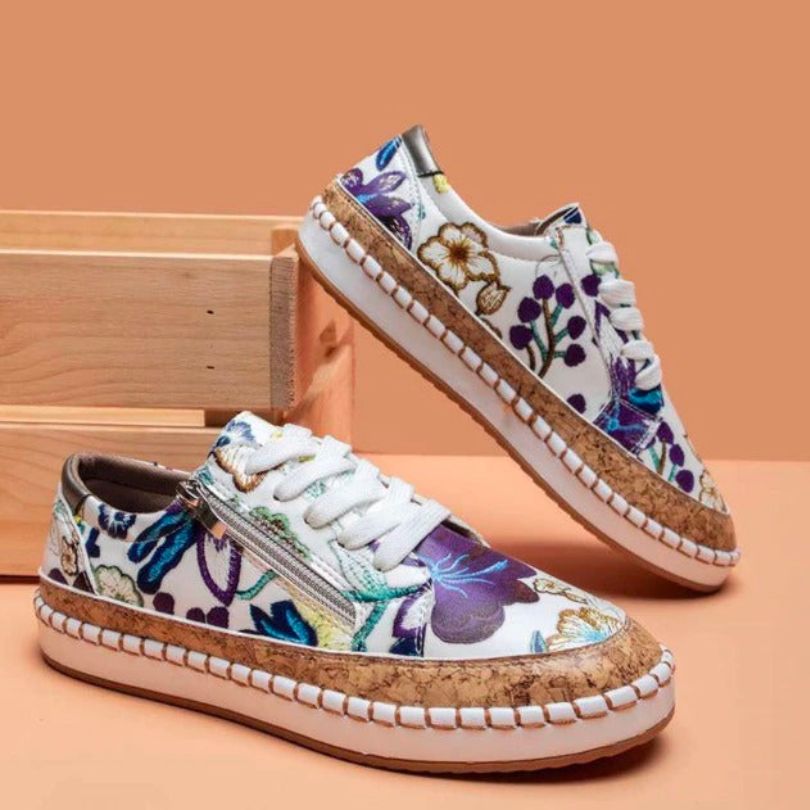 W&W Mode - Orthopädische Florale Turnschuhe