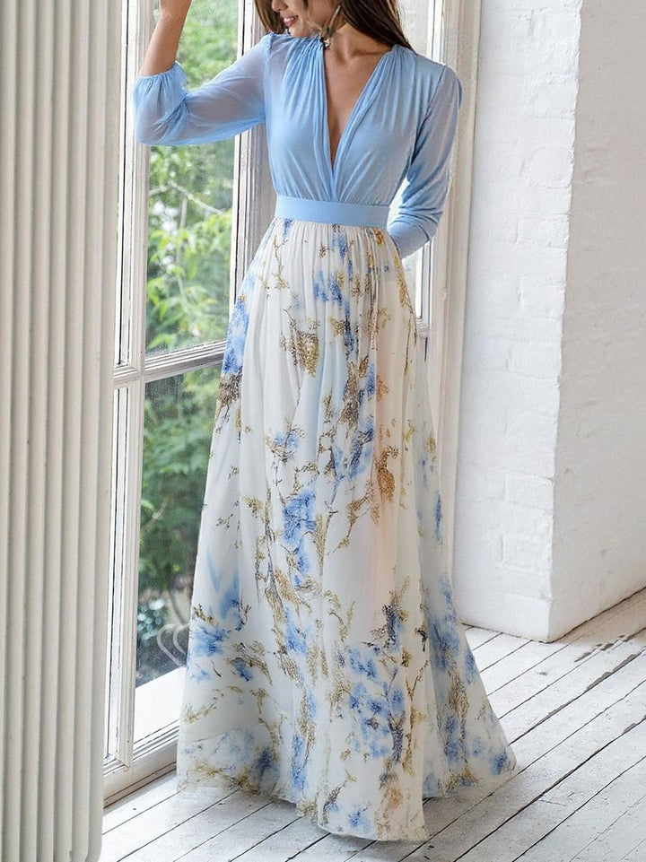 Damen Maxikleid mit Blumendruck