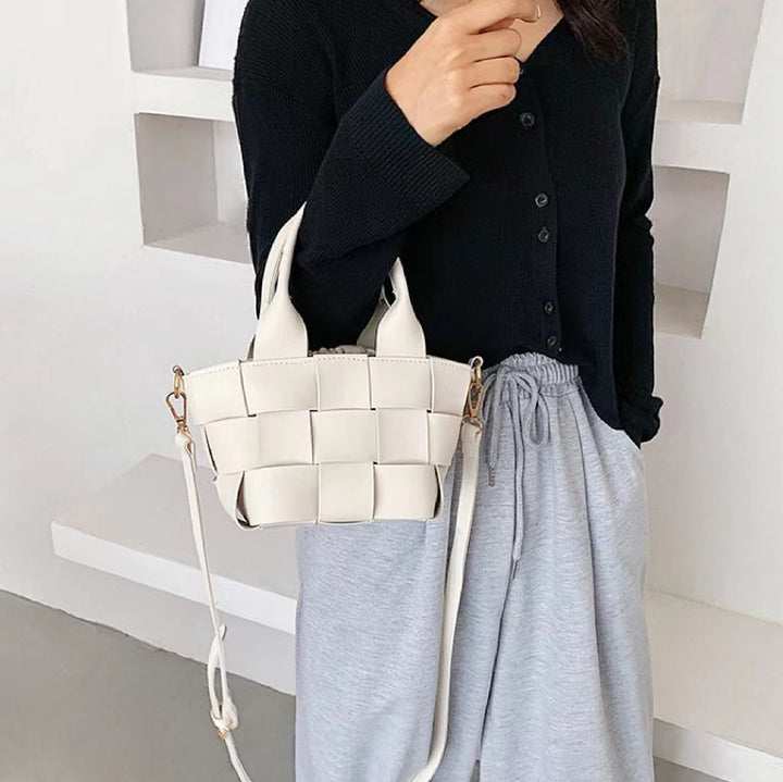 Leather Mini Basket Bag