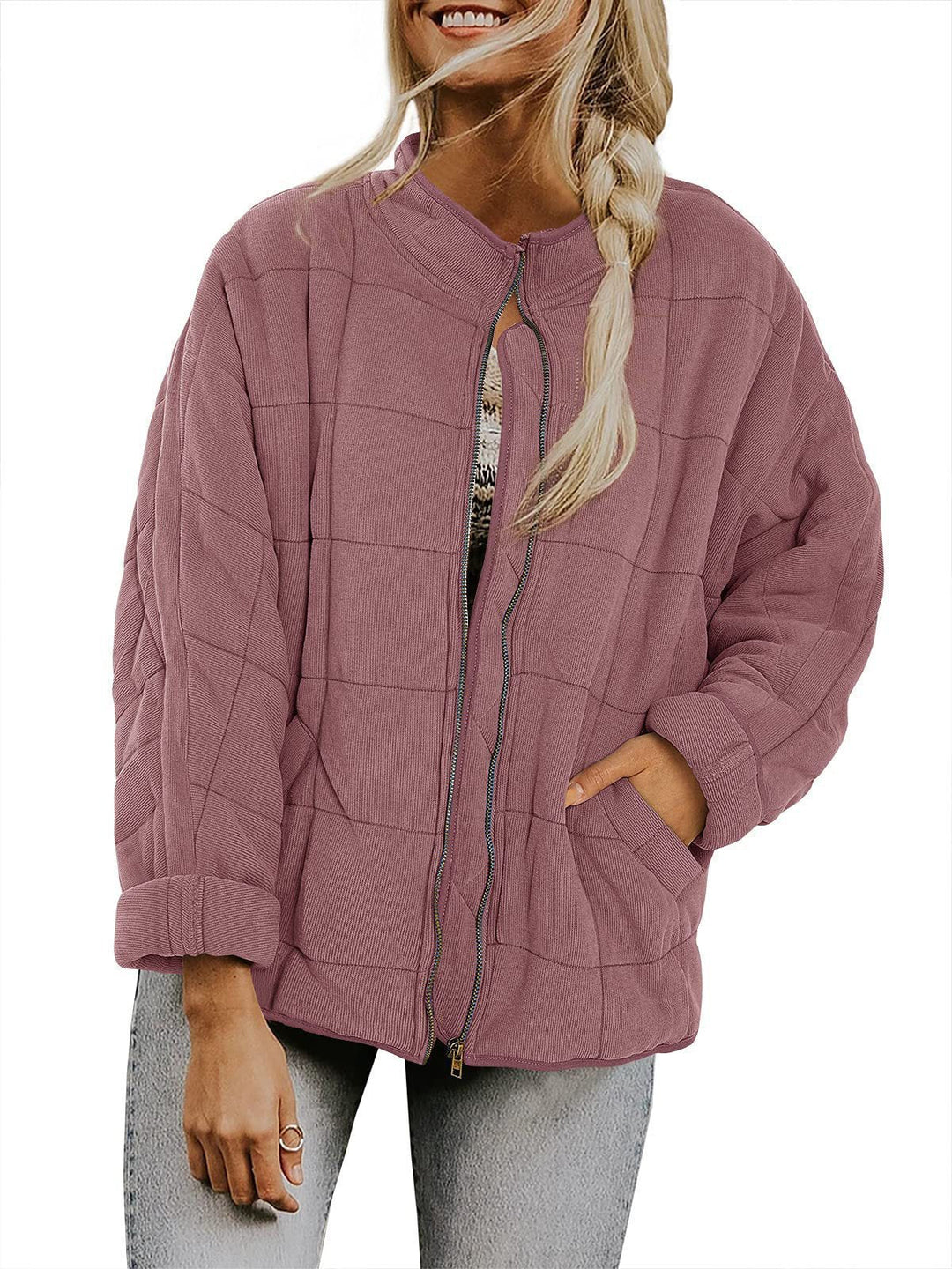 W&W Mode | Lockere Jacke Aus Dicker Baumwolle