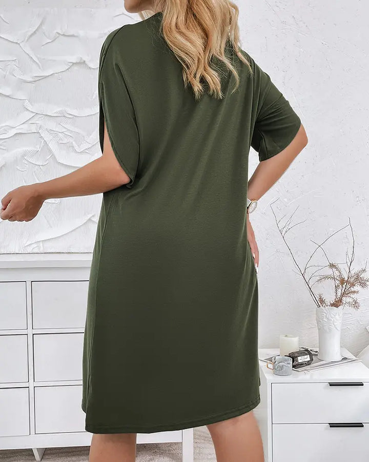 W&W Mode | Damen V-Ausschnitt-Kleid