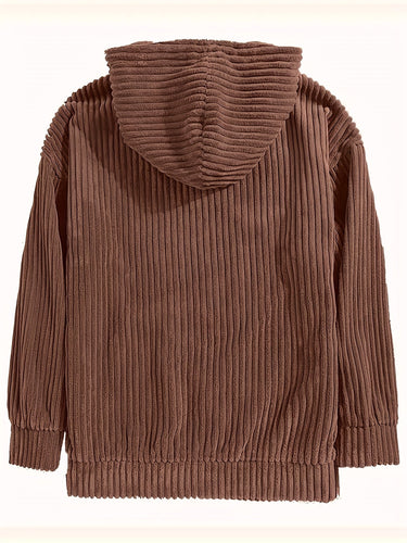 W&W Mode | Pullover Mit Kapuze Aus Cord