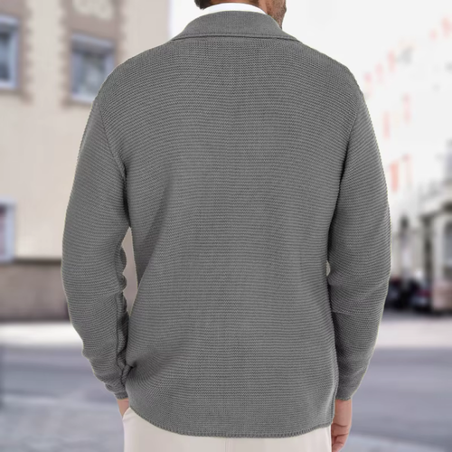 W&W Mode | Doppellagiger Herren Strickblazer Für Zeitlose Eleganz