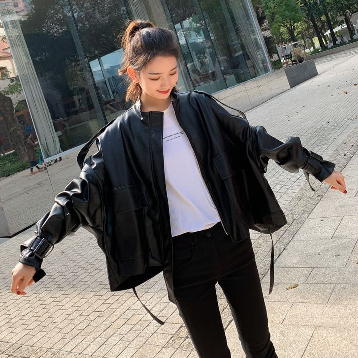W&W Mode | Damen Lederjacke Mit Box Cut