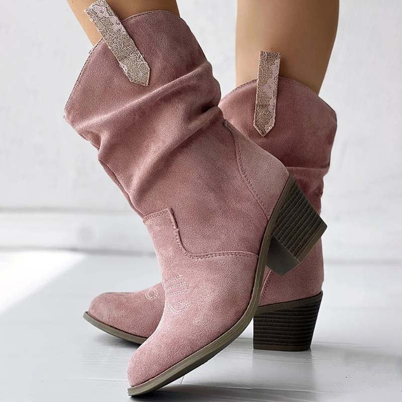 W&W Mode | Vintage-Stiefel Mit Klobigem Absatz