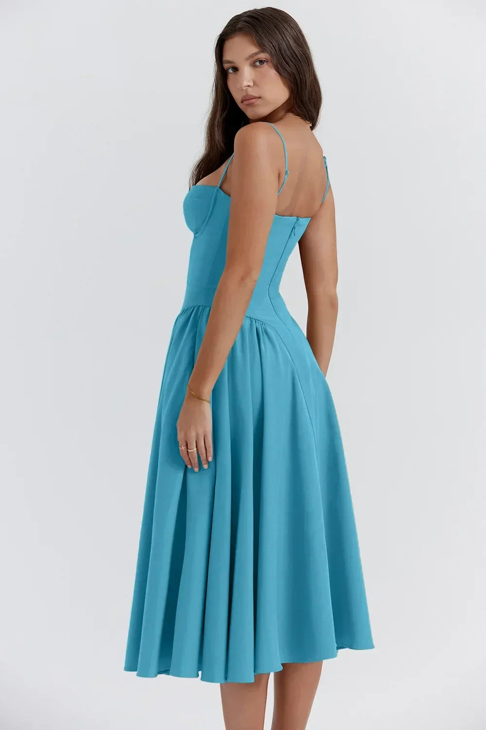 W&W Mode | Ärmelloses Midikleid Mit Korsett Passform