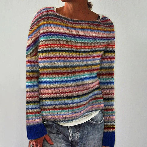 W&W Mode | Elegante Gestreifte Langarm-Sweater
