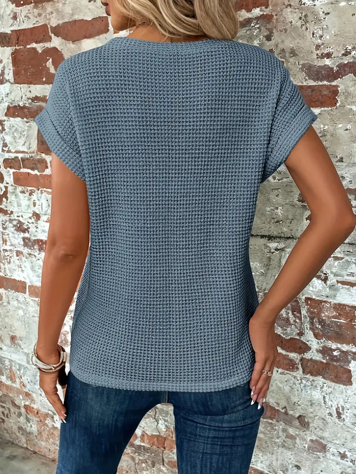 W&W Mode | Geknotet gestrickter Top mit Front für Damen