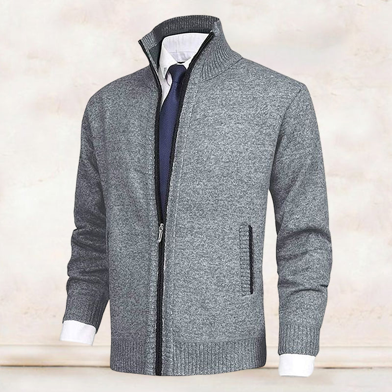 W&W Mode | Elegantes Herrenjackett mit Reißverschluss und Taschen