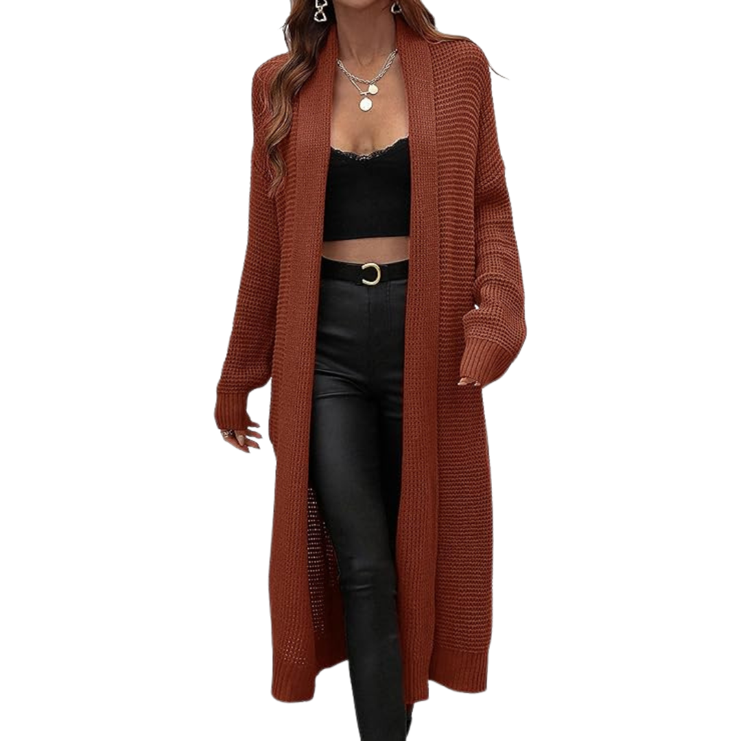 W&W Mode | Langer Offener Strickjacke Für Damen