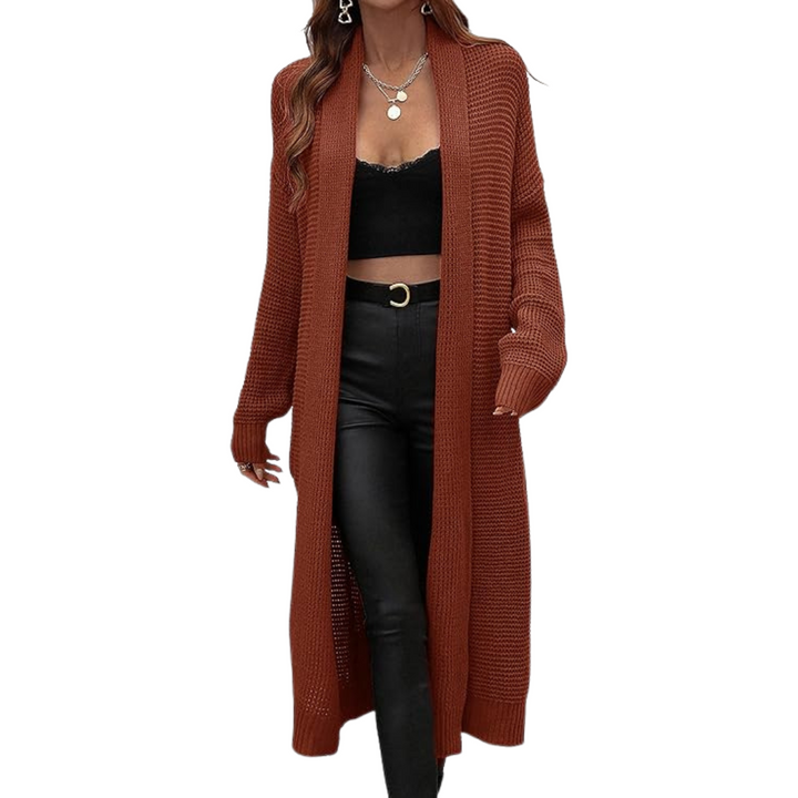 W&W Mode | Langer Offener Strickjacke Für Damen
