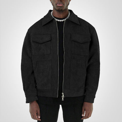 W&W Mode | Kurze Wildlederjacke Mit Reißverschluss
