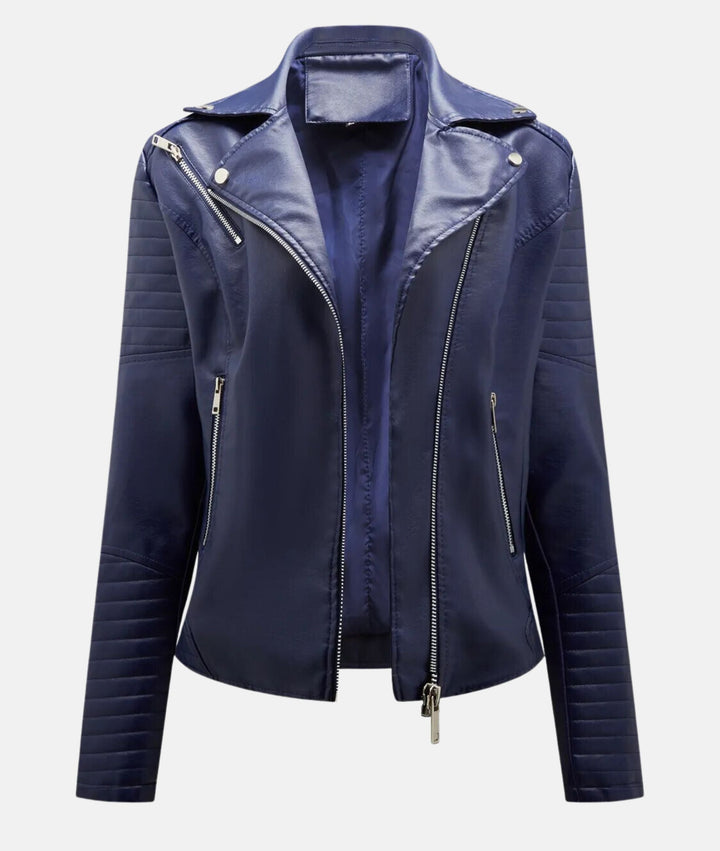 W&W Mode | Damen Lederjacke ohne Kapuze - Stilvolle Bikerjacke