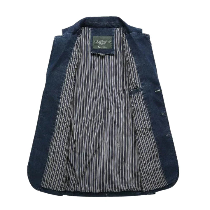 W&W Mode | Herren Denim Baumwolle Blazerjacke