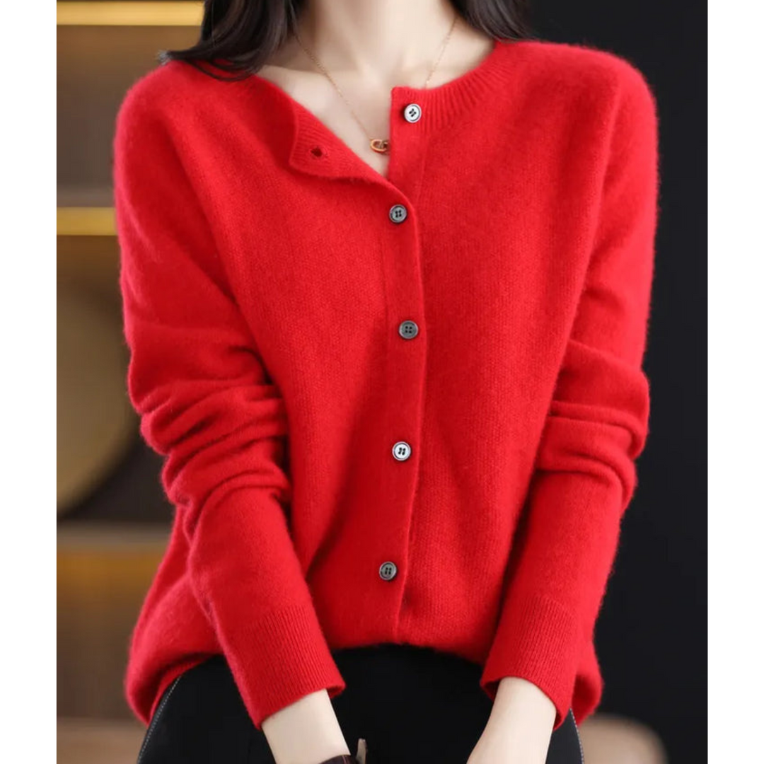 W&W Mode Damen Rundhals Cardigan Pullover