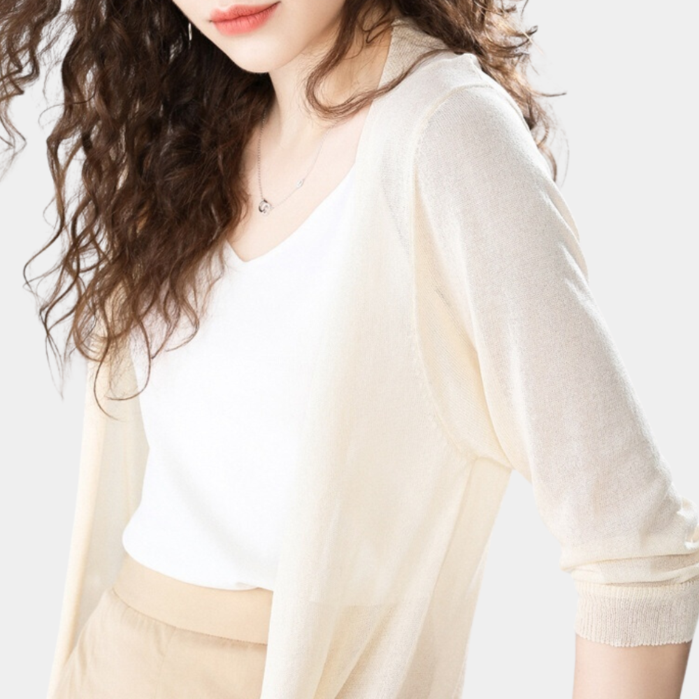 W&W Mode | Damen Lange Weste Elegant Und Leicht Sommer Strickjacke Für Frauen