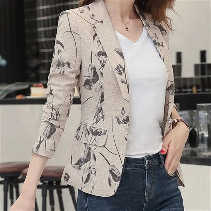 W&W Mode | Damen Blazer mit Blumenmuster Perfekt für Frühling und Sommer