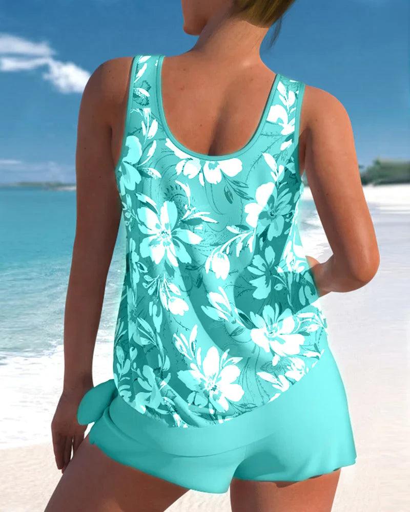 W&W Mode | Zweiteiliges Tankini Satz Mit Blumenmuster Für Damen