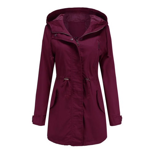 W&W Mode | Wasserdichte Langärmelig Kapuze Jacke mit Einstellbarer Kordelzug