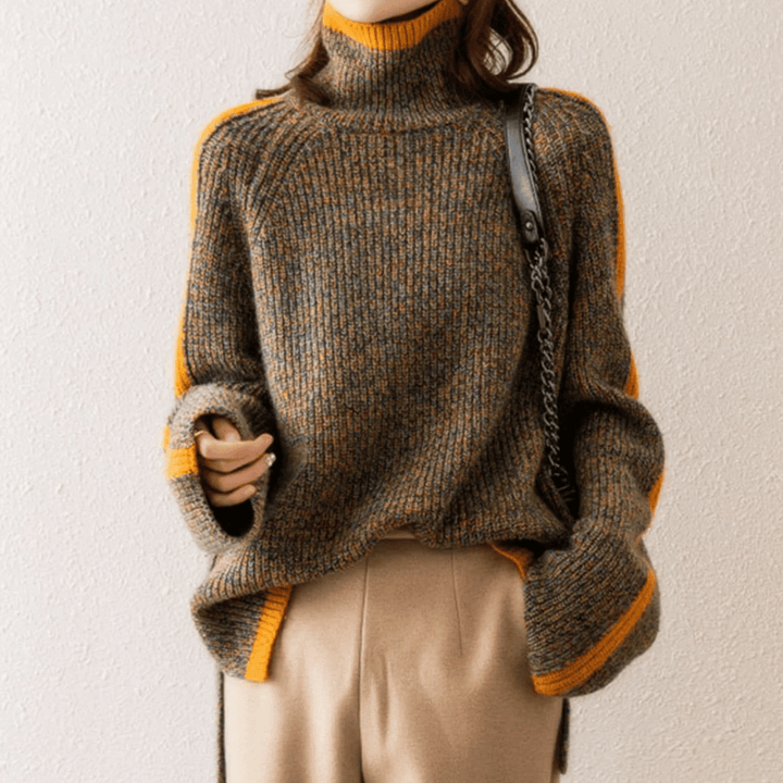 W&W Mode | Ravelyn Melange-Strick-Rollkragenpullover