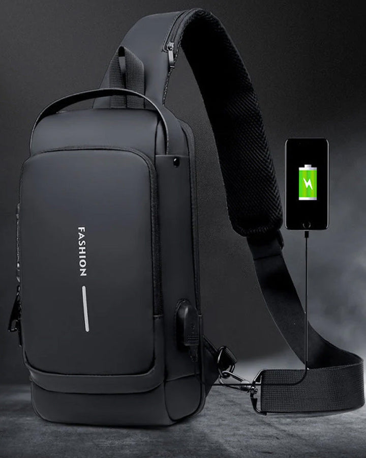 Unisex-Brusttasche mit Zahlenschloss und gepolstertem Tragesystem