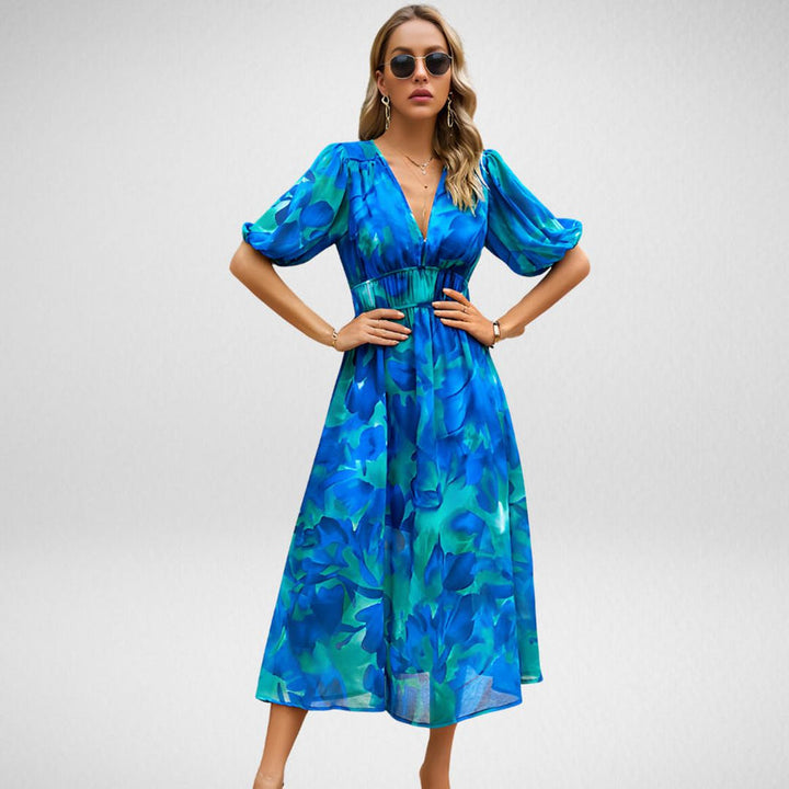W&W Mode | Midi Kleid Mit Dreiviertelärmeln