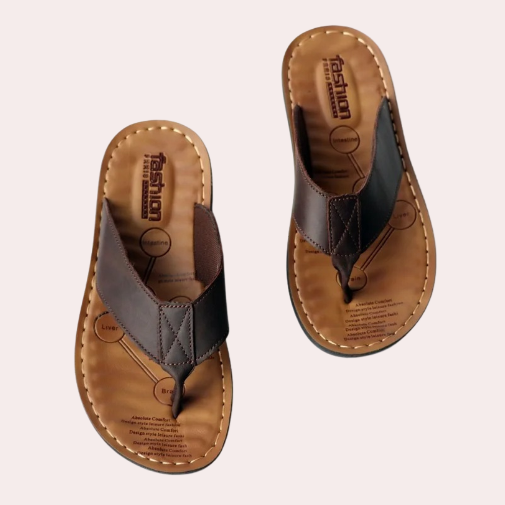 W&W Mode | Bequeme Herren Leder Slipper Komfortabel & Stilvoll Im Sommer