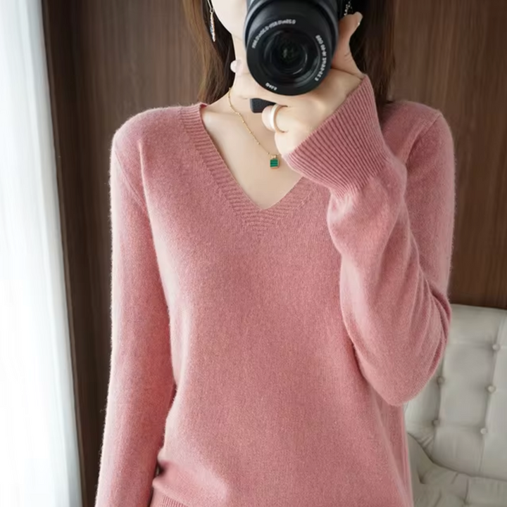 W&W Mode | V-Ausschnitt Strickpullover