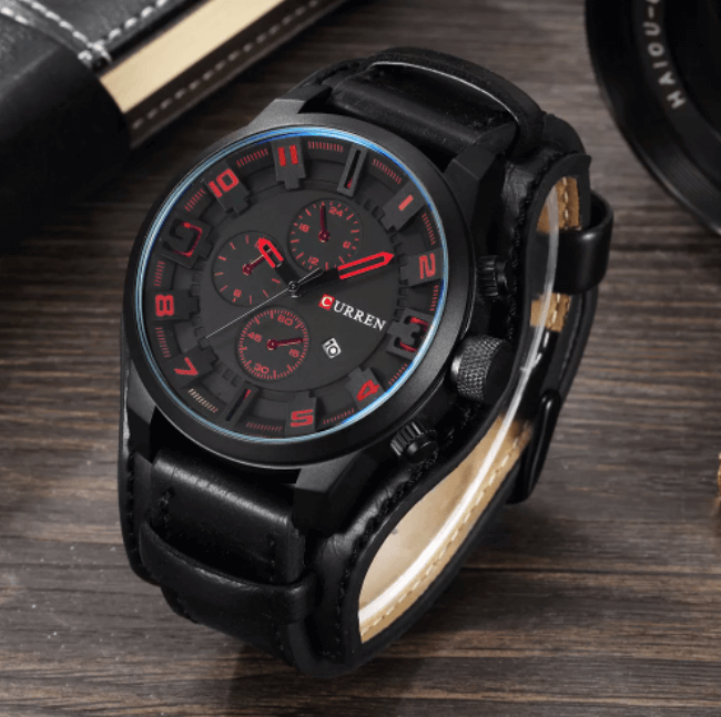 W&W Mode | Luxe Navigator Uhr Lederband