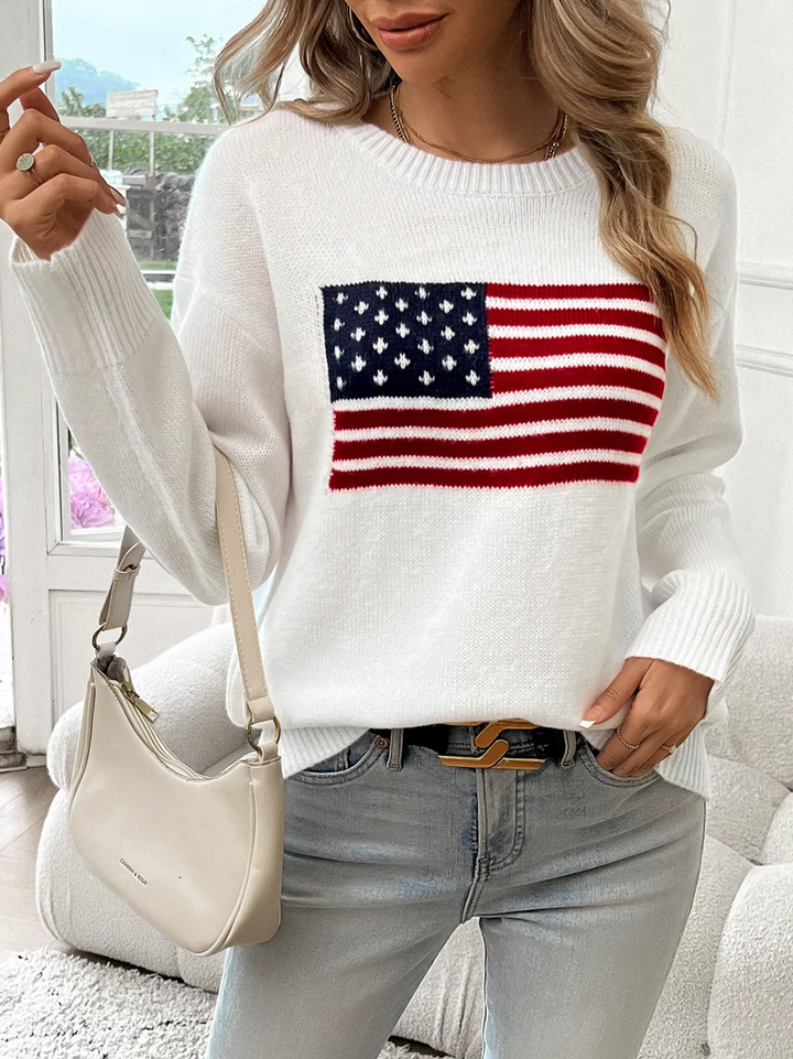 W&W Mode | Baumwollstrickpullover Mit Rundhalsausschnitt