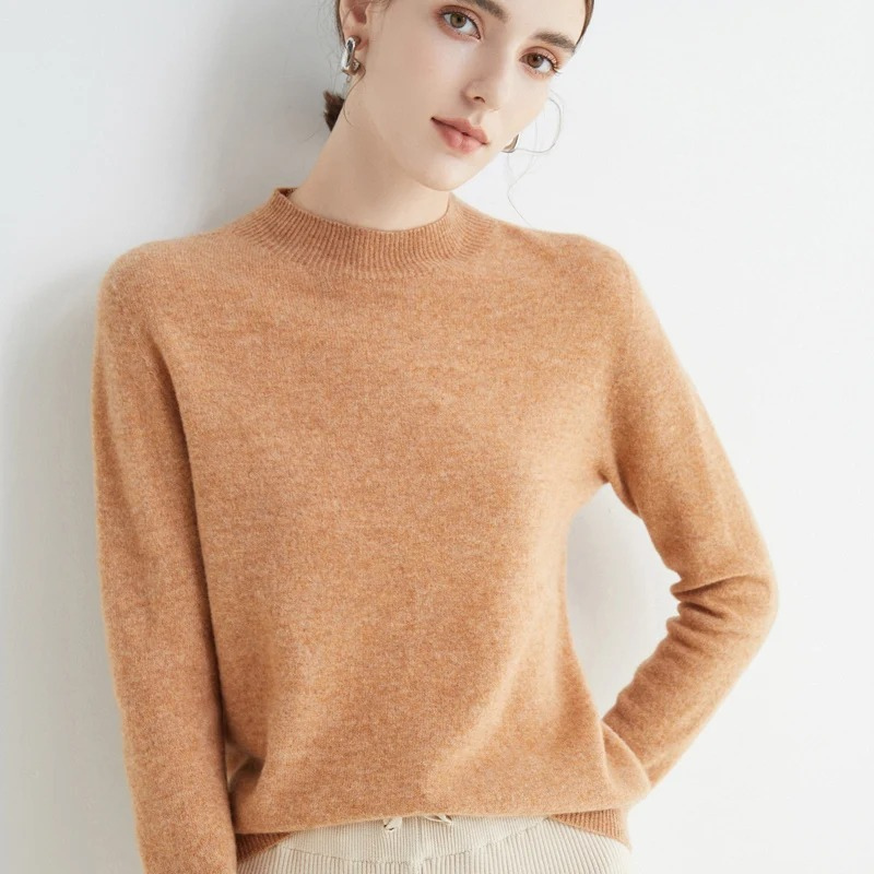 W&W Mode | Cashmere Pullover Damen Rundhals Weicher und Leichter Strickpullover