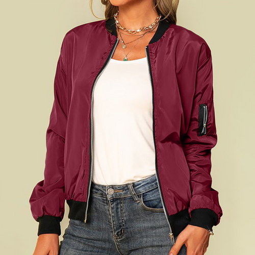 W&W Mode | Klassisches Lässiges Bomberjacke Damen