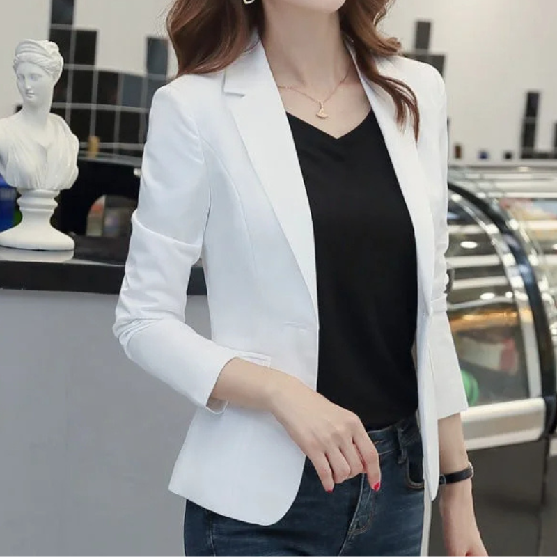 W&W Mode | Eleganter Damenblazer mit Langen Ärmeln Ideal für Die Arbeit