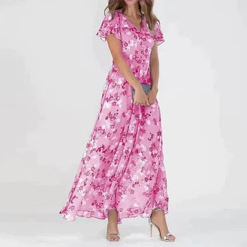 W&W Mode | Langes Sommerkleid mit Blumenmuster