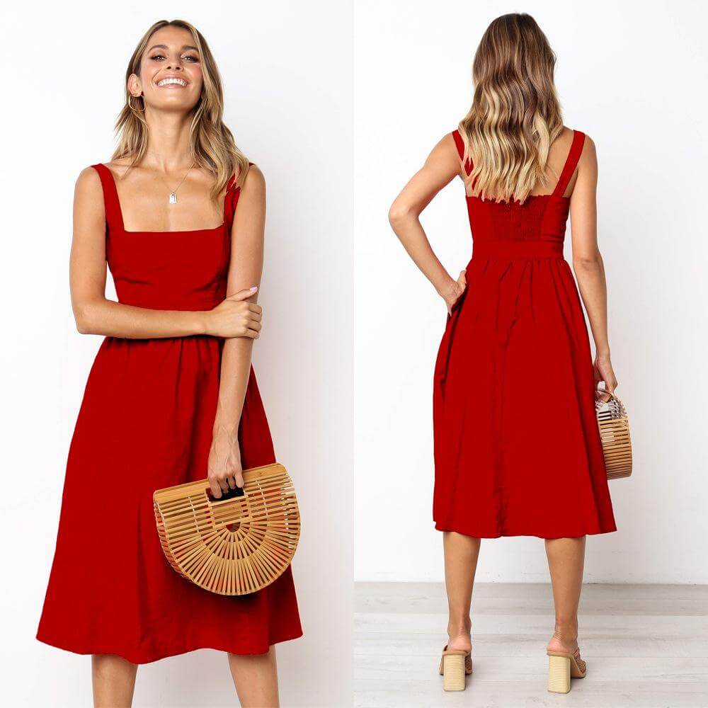 W&W Mode | Party Einfarbiges Kleid
