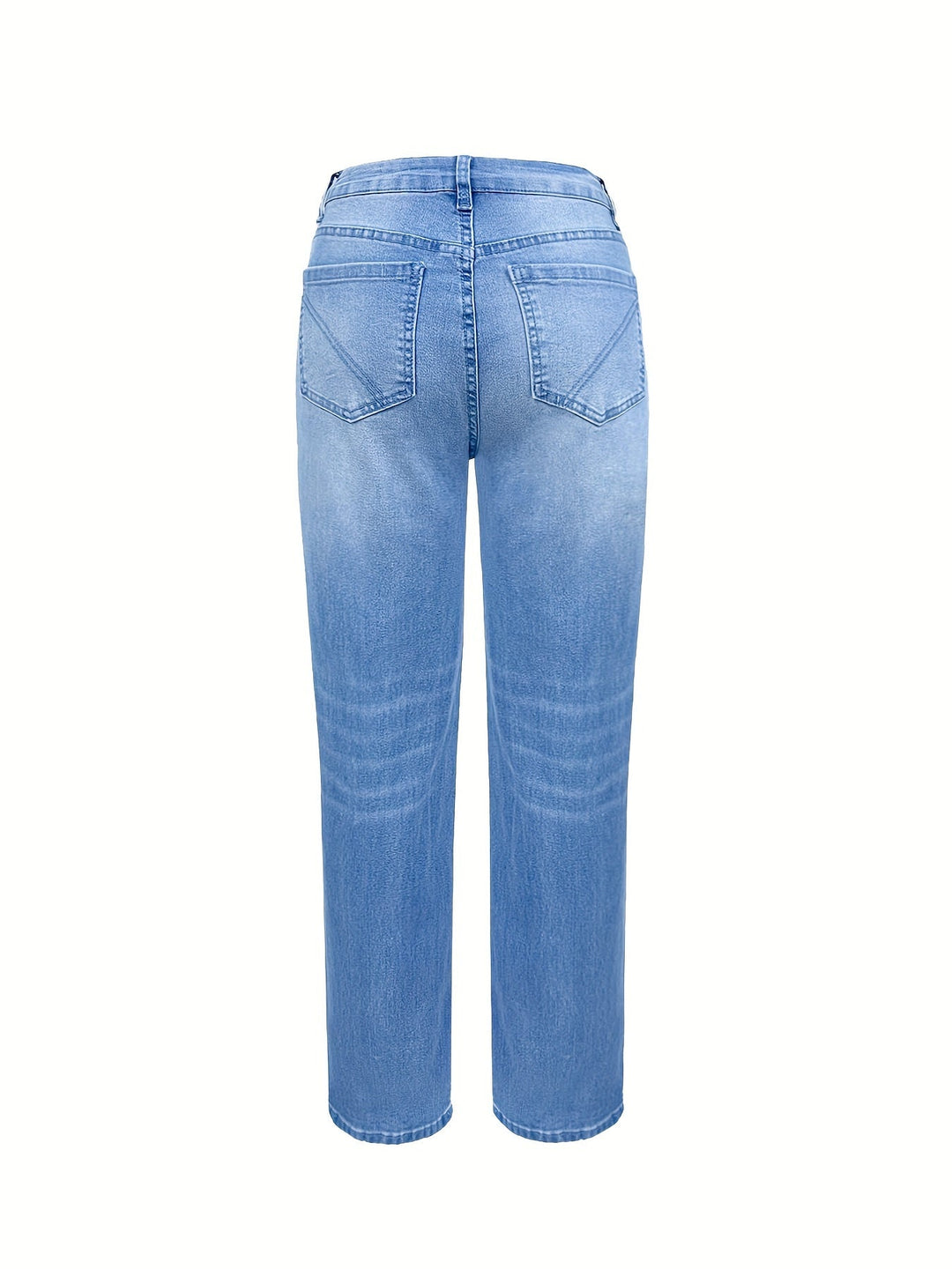 W&W Mode | Verwitterte Blaue Damen Stretchjeans