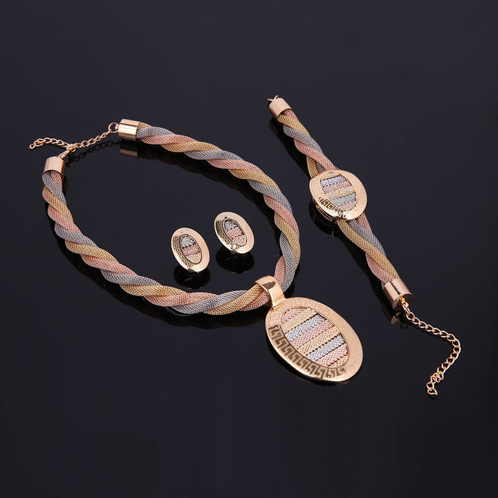 Damen Schmuckset mit Halskette, Ohrringen und Armband