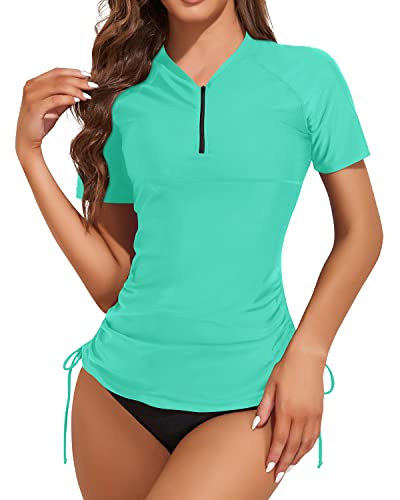 W&W Mode | Sonnengeschützter Kurzarm Rash Guard Badeanzug Für Damen