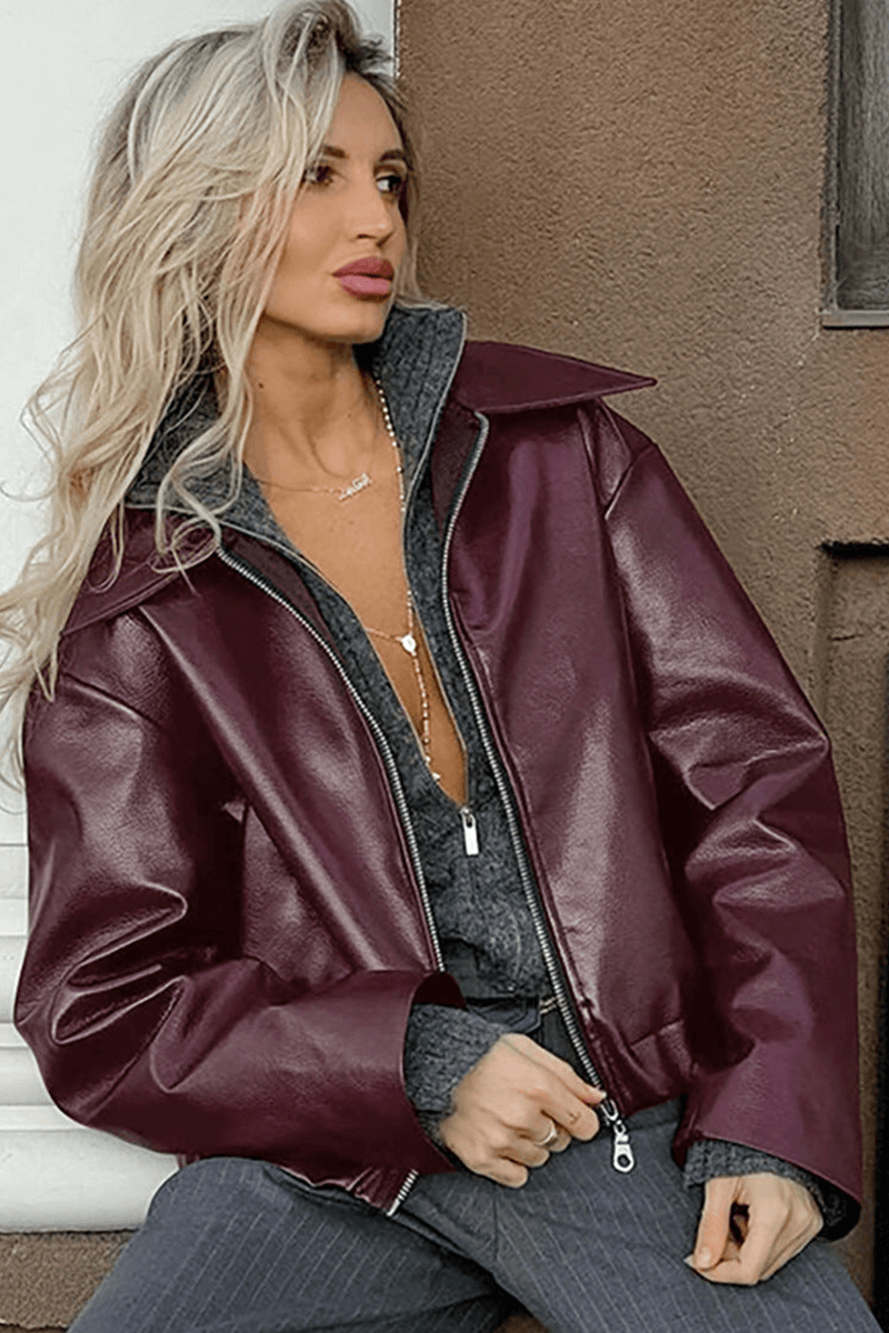 W&W Mode | Kurze Kunstlederjacke