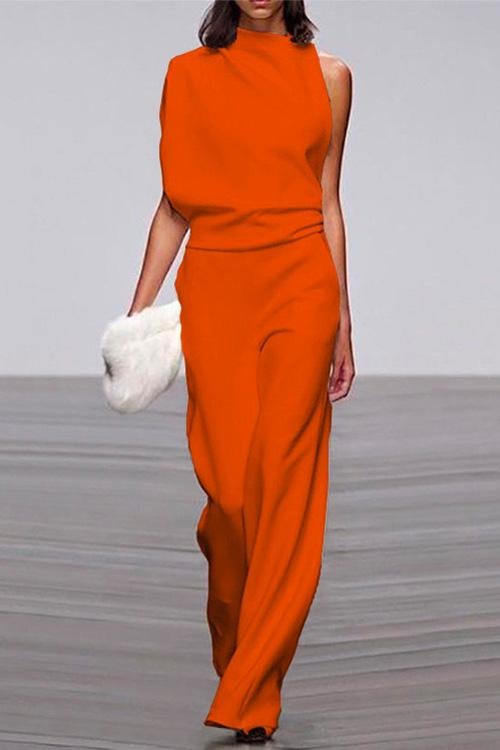 W&W Mode | Rosiedress Ein Schulter Taille Weitbeiniges Jumpsuit