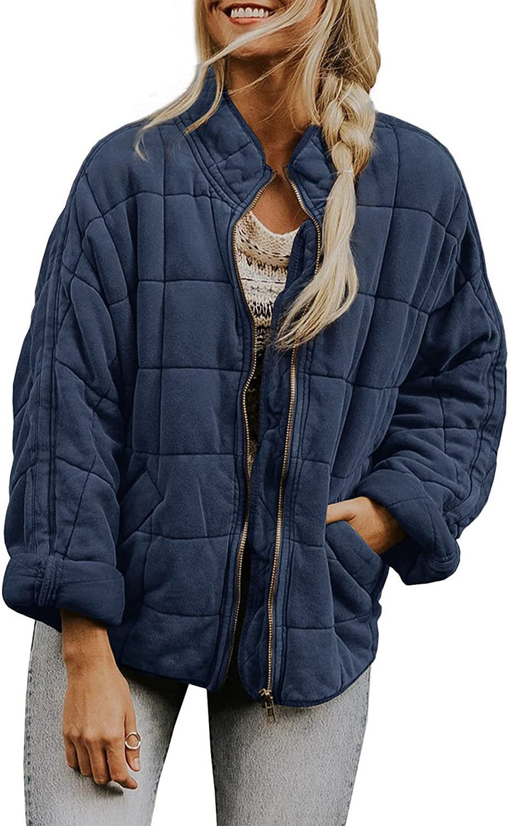 W&W Mode | Lockere Jacke Aus Dicker Baumwolle