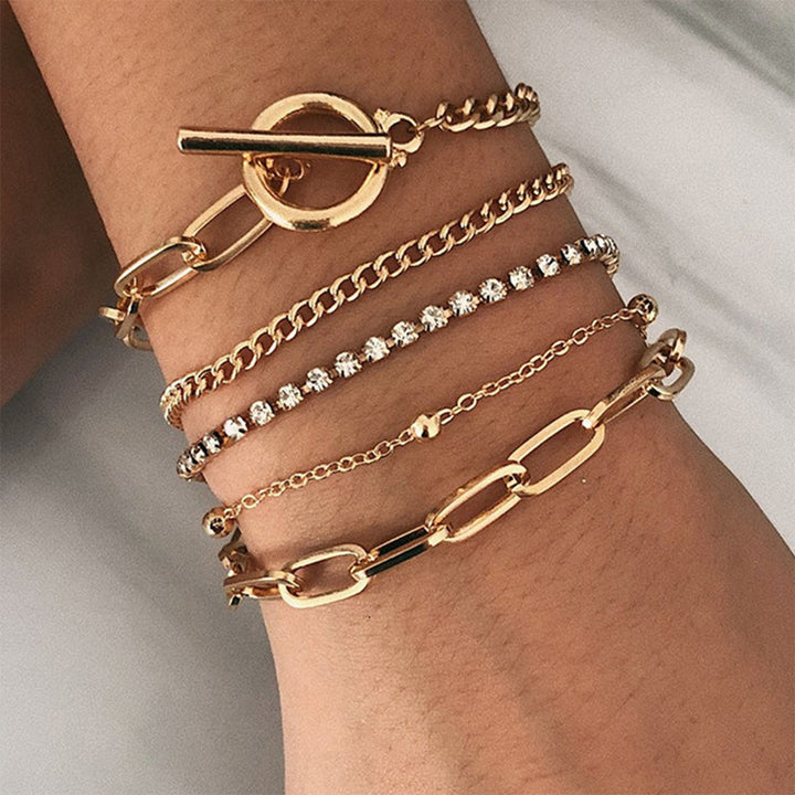 W&W Mode teiliges modisches Charm-Armband mit geometrischem Muster