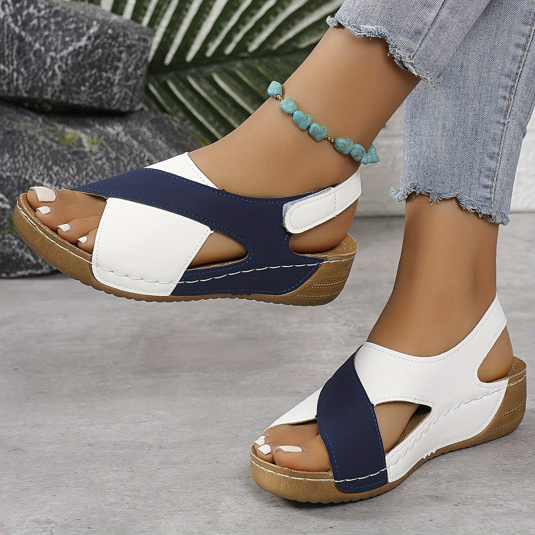 W&W Mode | Moderne Farbblock Sandalen
