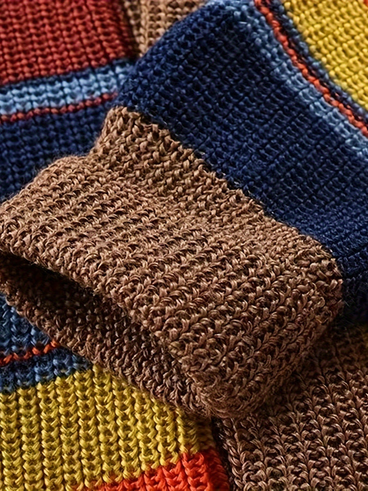 W&W Mode | Strickstrickjacke mit bunten Streifen