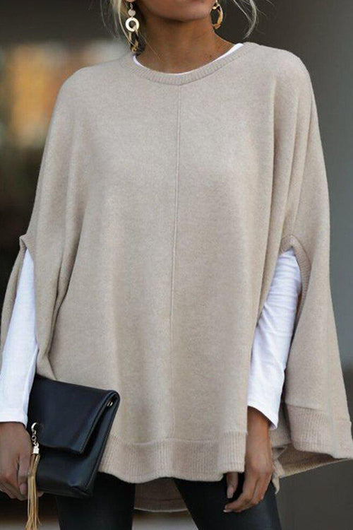 W&W Mode | Rosiedress Rundhals Batwing Ärmel Umhang Top