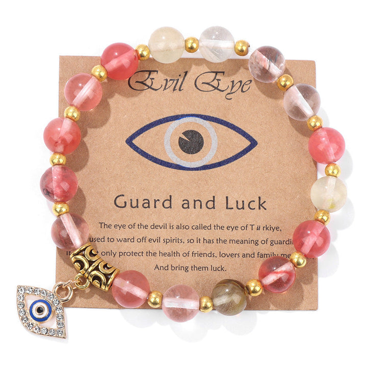 Perlenarmband mit Blatt-, Herz- und Sternmotiven