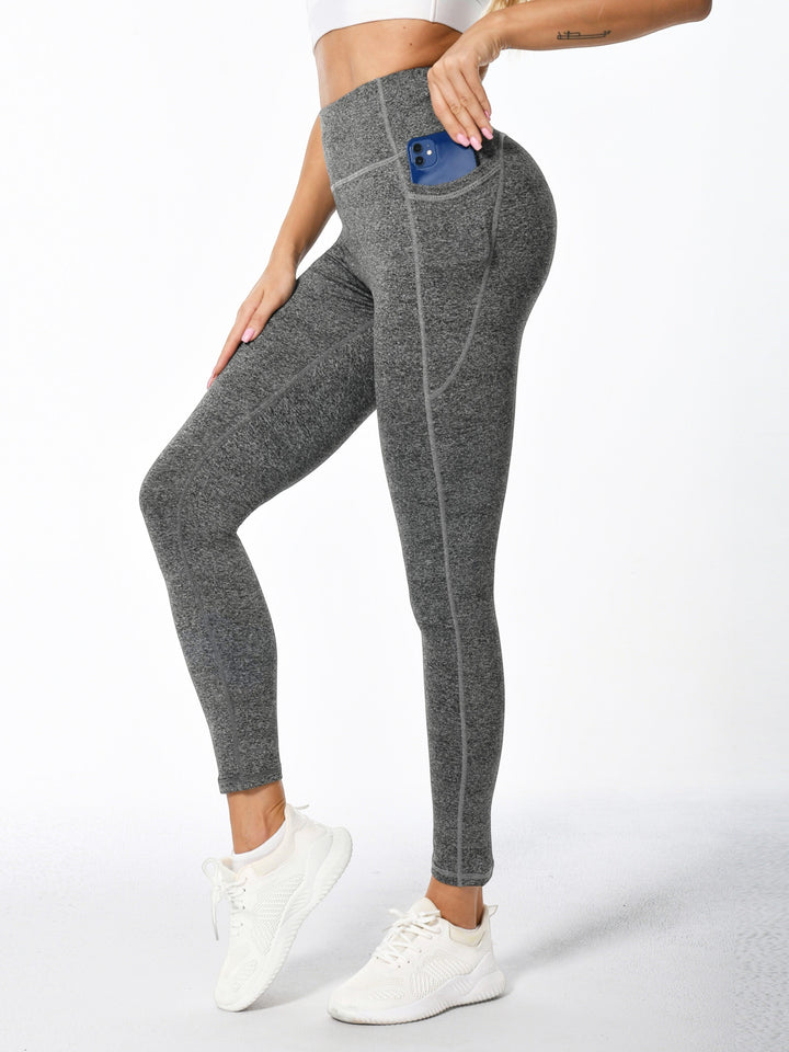 W&W Mode | Weiche Dehnbare Damen Sportleggings Mit Pohebehebung Und Taschen